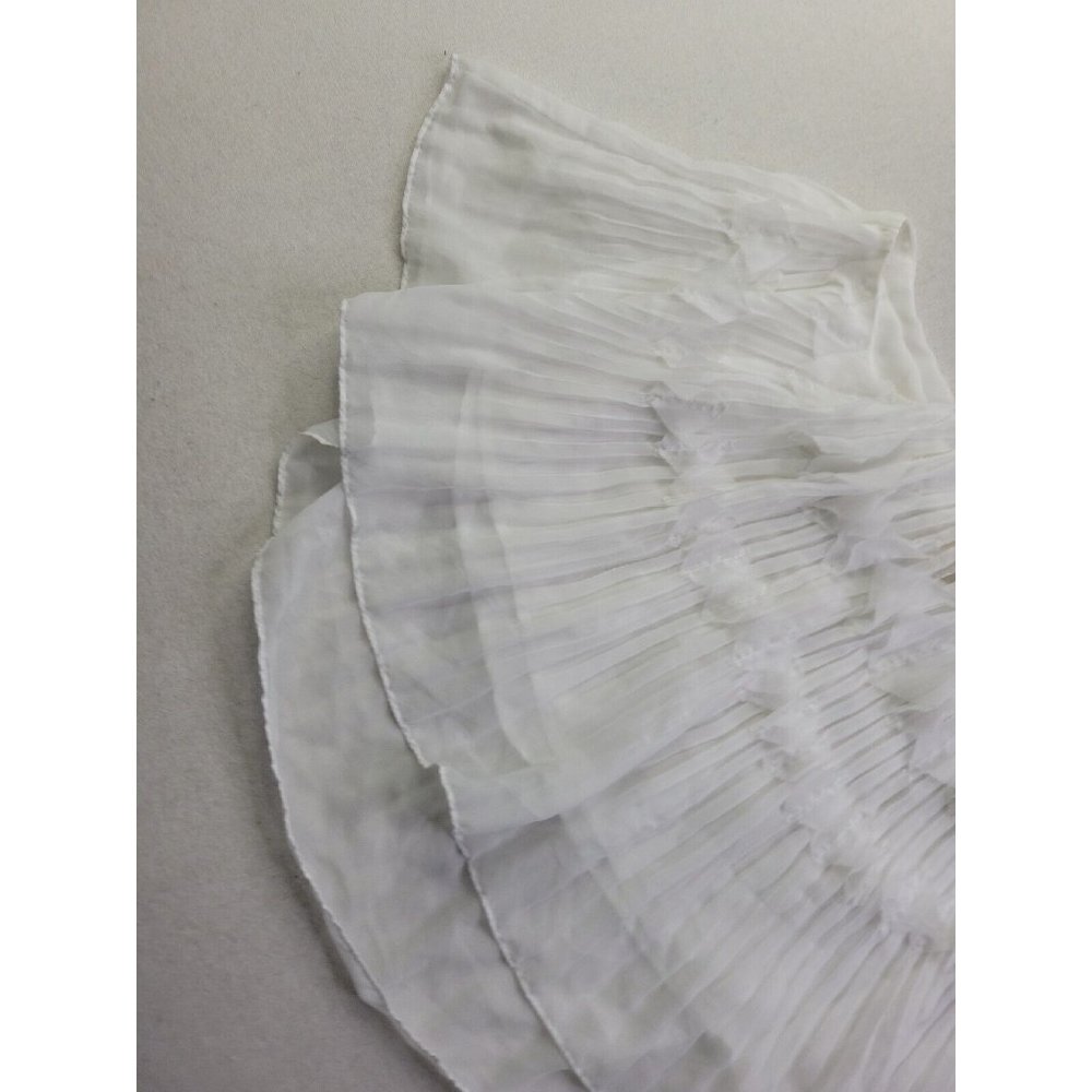 Ramy Brook Women's S White Lined Pleated Ruffle Tank Top Cropped READ - Picture 9 of 11